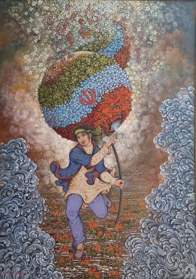 رضا بدرالسماء، خالق نگاره «وطن» طرحی با نقش نور و امید!